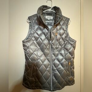 Calvin Klein Women's Metallic Gray Quilted Vest